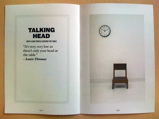 A Chair for a Talking Head